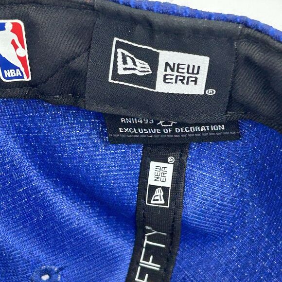 Detroit Pistons Logo Royal Draft New Era 9Fifty Snapback Hat Cap Blue 7 3/8 NBA - Picture 9 of 11